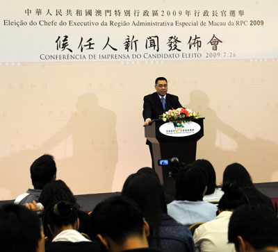 Chui Sai On wins Macao Chief Executive election