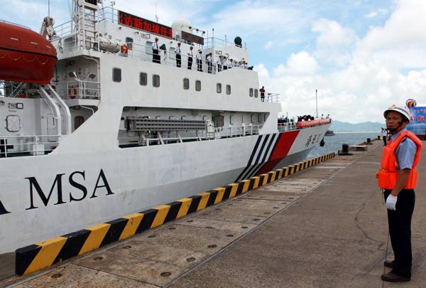 Chinese patrol ship departs for Singapore