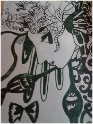 Pictures of paintings by Zhizhi provided. Autistic girl finds life in painting