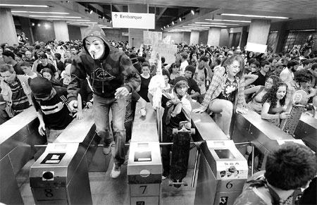 Fare rises off, protests continue