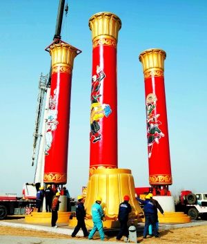 民族團(tuán)結(jié)柱遷至奧林匹克公園 擺放方案未定