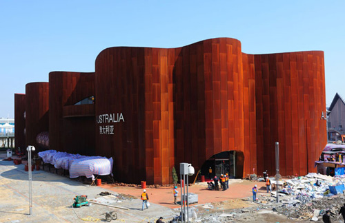 世博展館進入最后裝飾布展階段