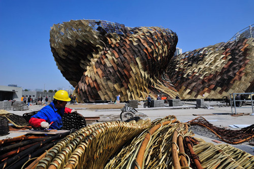 世博展館進入最后裝飾布展階段