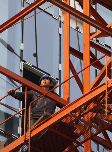 影像特寫:福建援建彭州施工者表情