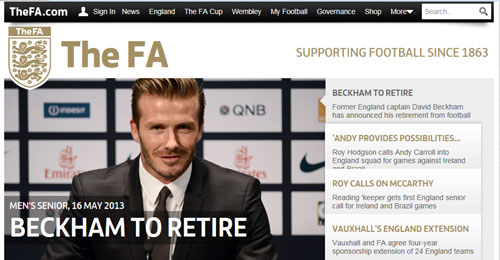 貝克漢姆宣布本賽季末退役:是時(shí)候結(jié)束足球生涯