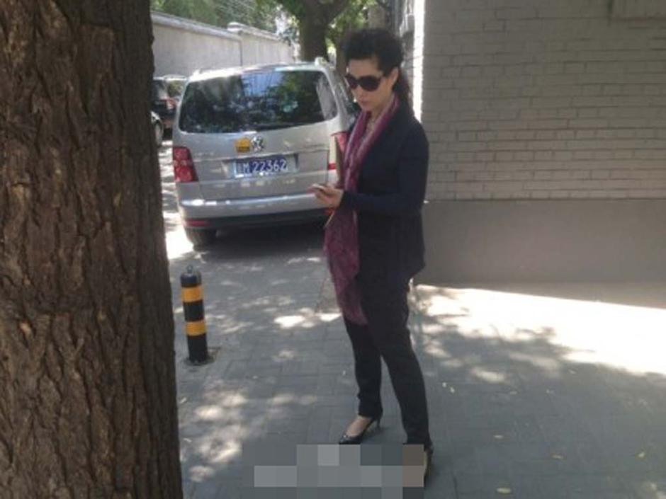 夢鴿向公安部信訪辦公室遞交相關(guān)資料(圖)