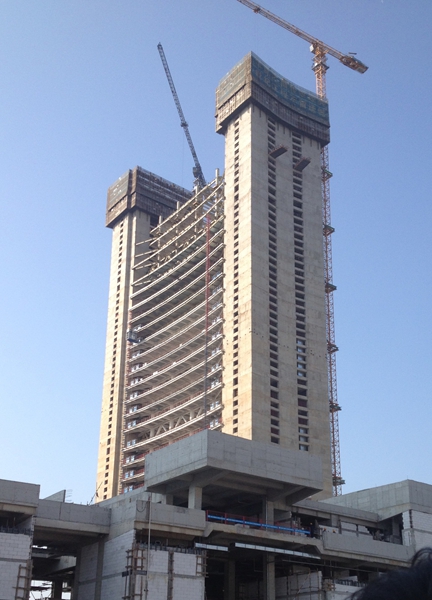 天津最高建筑“117大廈”建設(shè)進(jìn)展順利