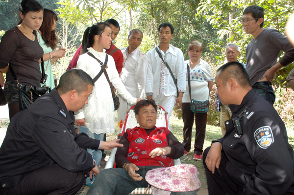 云南西雙版納野象谷景區(qū)野象無意撞傷2名游客
