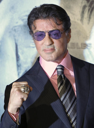 Sylvester Stallone poses for photocall promoting movie