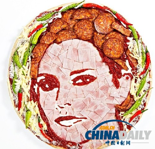 名人臉譜披薩出爐 凱特、辣妹、奧巴馬個個美味