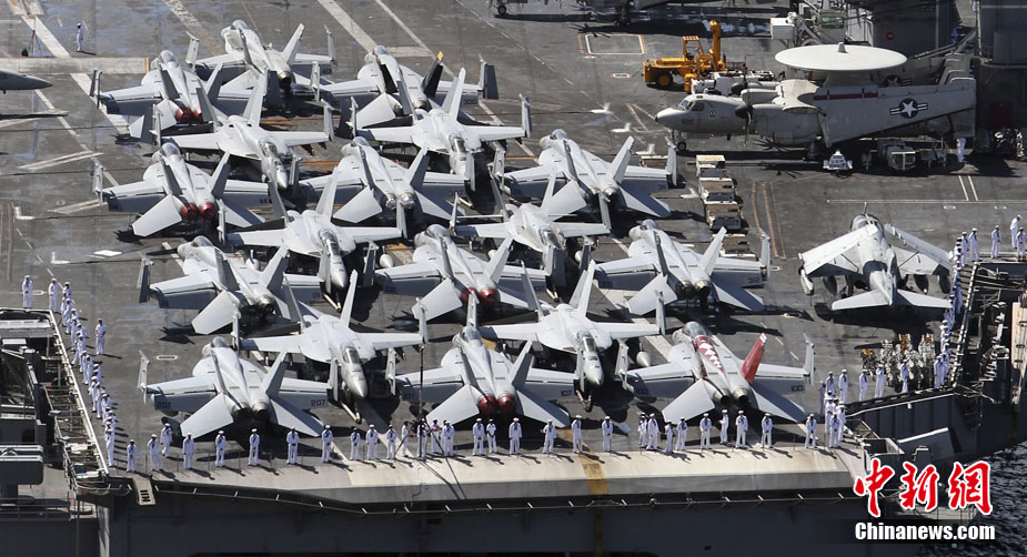 美“華盛頓”號航母抵韓 將參加聯(lián)合軍演