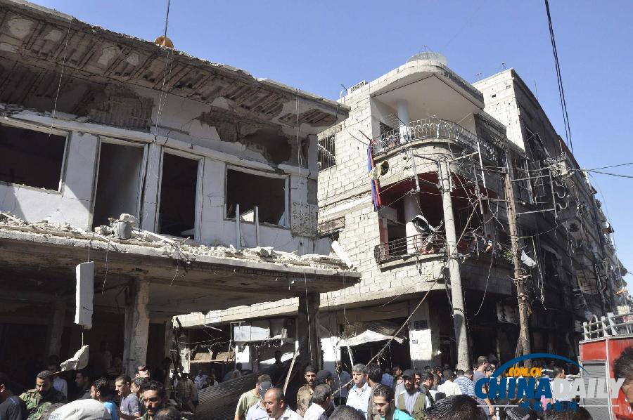 敘利亞首都汽車(chē)爆炸 已致至少10人死亡(高清組圖)