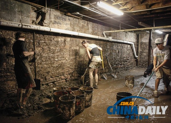 美國多地因暴雨發(fā)出洪水警報 已致1死3失蹤(圖)