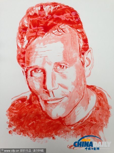 英國(guó)23歲藝術(shù)家用化妝品打造明星畫像 惟妙惟肖（組圖）