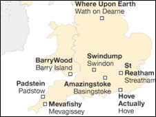 Britain's Nickname Survey 英國地名綽號(hào)調(diào)查