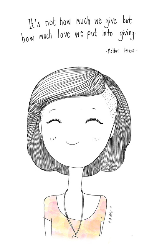 短發(fā)也可以很美：女孩捐掉長(zhǎng)發(fā)后畫(huà)的勵(lì)志明信片