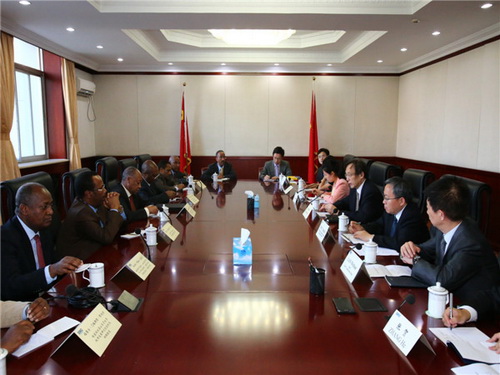 Liu Shijin meets with Ethiopian delegation
