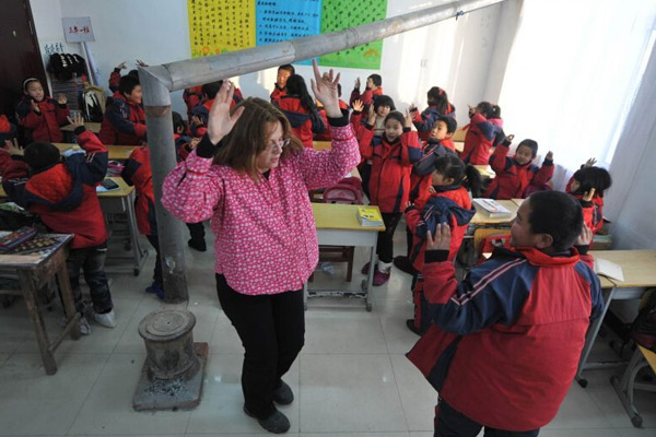 Rural kids have a fun afternoon with foreign teachers