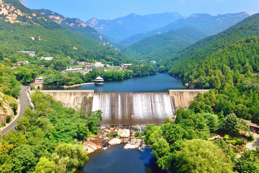 Spectacular views of waterfall after rain