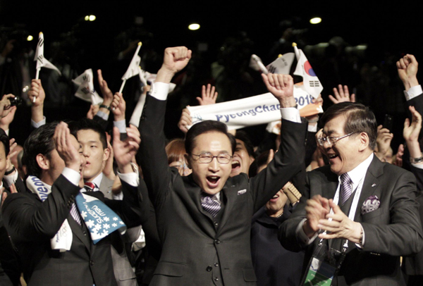 韓國平昌獲2018年冬奧會舉辦權 首輪絕對優(yōu)勢勝出