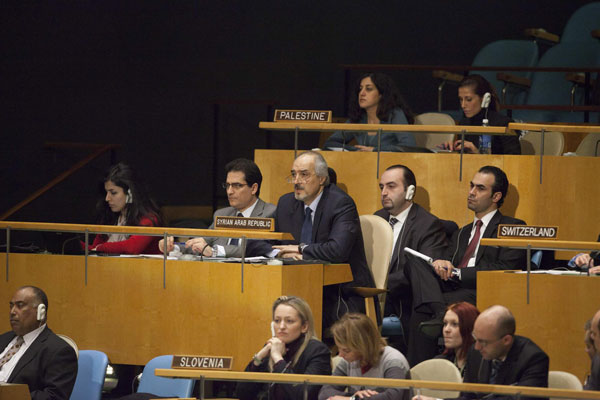 UN General Assembly backs AL plan on Syria UN General Assembly backs AL's Syria plan